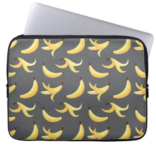 Lustiges Retro-Gelb-Bananen-Muster-Party-Bearbeitb Laptopschutzhülle