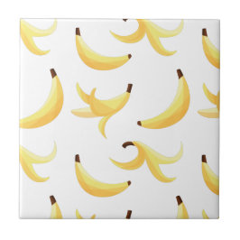 Lustiges Retro-gelbes Bananenmuster Party Editierb Fliese
