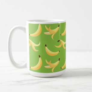 Lustiges Retro-gelbes Bananenmuster Party Editierb Kaffeetasse