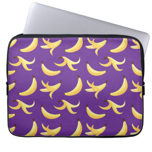 Lustiges Retro-gelbes Bananenmuster Party Editierb Laptopschutzhülle