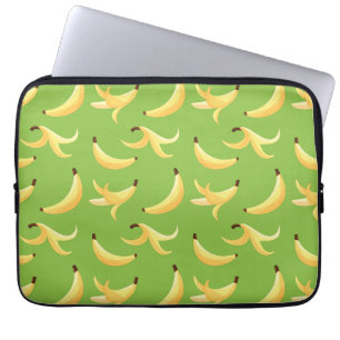 Lustiges Retro-gelbes Bananenmuster Party Editierb Laptopschutzhülle