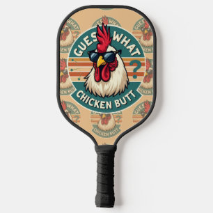 Lustiges Retro-Hühnerhintern-Witz-Design Pickleball Schläger