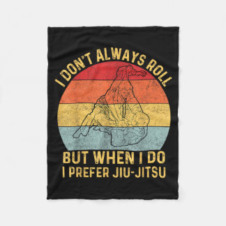 Lustiges Retro Jiu Jitsu für Männer Frauen brasili Fleecedecke