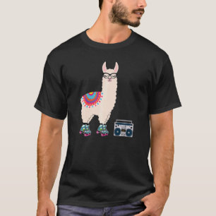 Lustiges Retro-Lama-Rollschuh-Derby 70er 80er Süß  T-Shirt