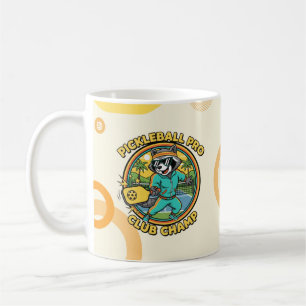 Lustiges Retro-Pickleball-Waschbär-Geschenk Kaffeetasse