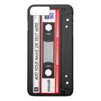 Lustiges Retro rotes Musik-Kassetten-Muster