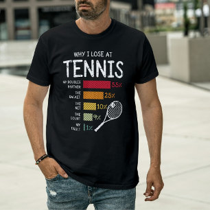 Lustiges Retro-Tennis – “Warum ich beim Tennis ver T-Shirt