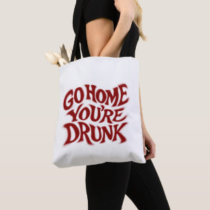 Lustiges Retro-Typografie-Kunst-T-Shirt Tasche