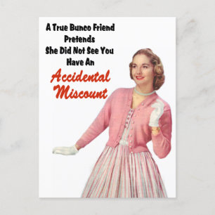 Lustiges Retro Vintage Bunco Postkarte