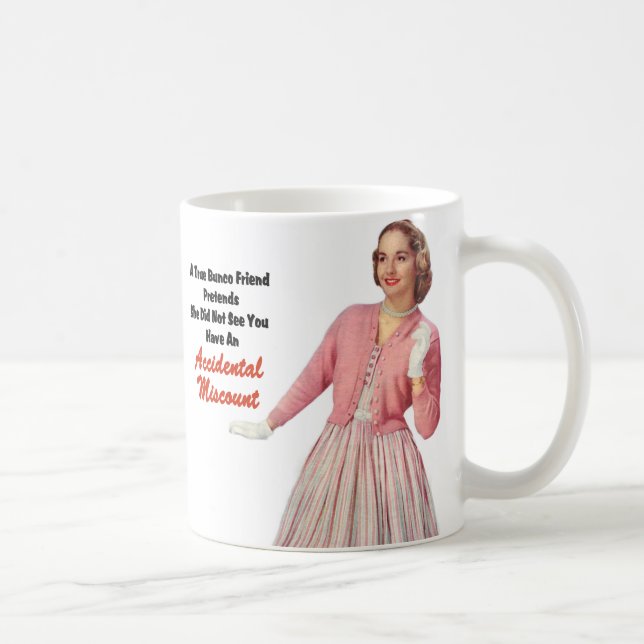 Lustiges Retro Vintages Bunco Kaffeetasse (Rechts)
