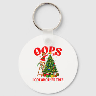 Lustiges Retro-Weihnachten Oops ich habe einen wei Schlüsselanhänger