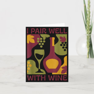 Lustiges Retro-Wein-Abstrakt-Mid-Century-Paar mit Karte