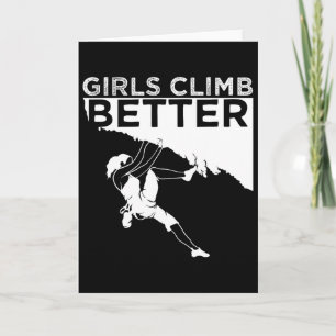 Lustiges Rock Climbing Design für Frauen Mädchen R Karte
