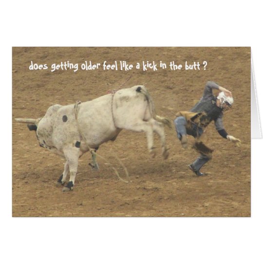 Lustiges Rodeo über dem Hügel-Geburtstag, Karte