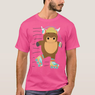 Lustiges Roller Derby Bull Rollschuhfahren T-Shirt