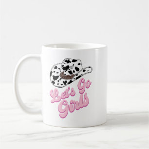 Lustiges Rosa Let's Go Girls Country Kaffeetasse