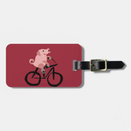 Lustiges rosa Schwein-Reitfahrrad Gepäckanhänger