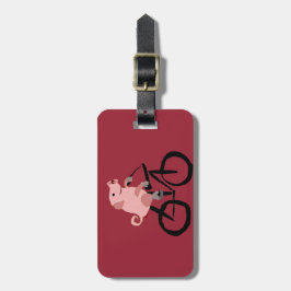 Lustiges rosa Schwein-Reitfahrrad Gepäckanhänger