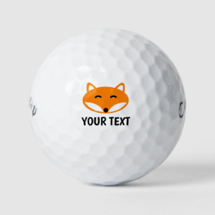 Lustiges rotes Fuchs-Logo benutzerdefiniertes Golf Golfball