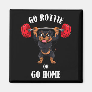 Lustiges Rottweiler Workout-Shirt Rottie Fitness G Magnet