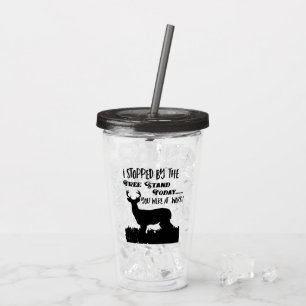 Lustiges Rotwild-Jagdwhitetail-Dollar-Sport-Zitat Acryltrinkbecher