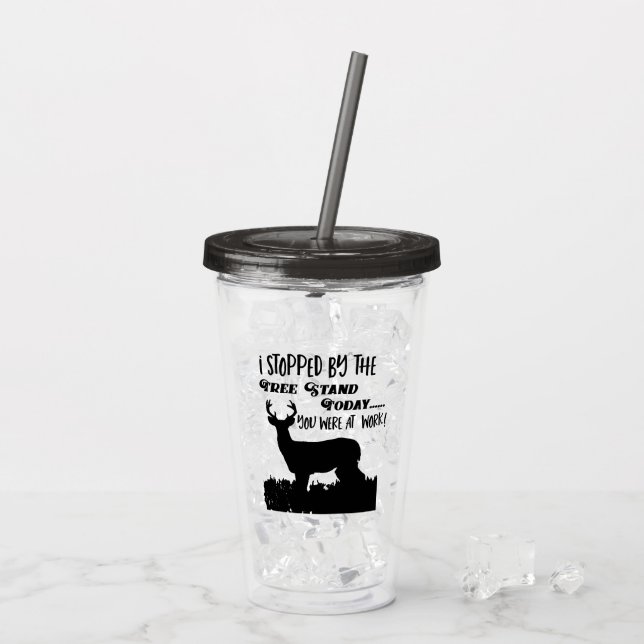 Lustiges Rotwild-Jagdwhitetail-Dollar-Sport-Zitat Acryltrinkbecher (Rückseite Ice)