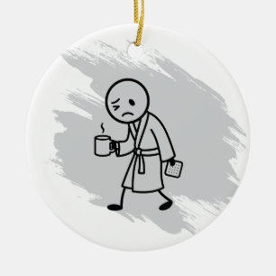Lustiges Rückenschmerz-Kaffee- und Lidocain-Power- Keramik Ornament