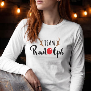 Lustiges Rudolph-Matching-Familienfoto T-Shirt