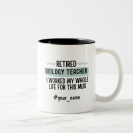 Lustiges Ruhestandsgeschenk für einen pensionierte Zweifarbige Tasse