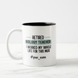 Lustiges Ruhestandsgeschenk für einen pensionierte Zweifarbige Tasse