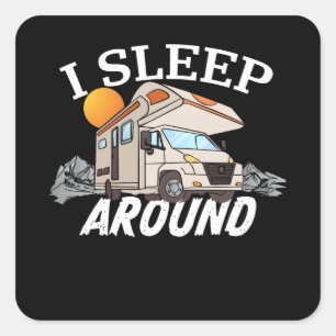 Lustiges RV-Wohnmobil-Camper-Van-Besitzer-Geschenk Quadratischer Aufkleber