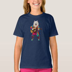 Lustiges Samojeden Rockstar Kinder T-Shirt