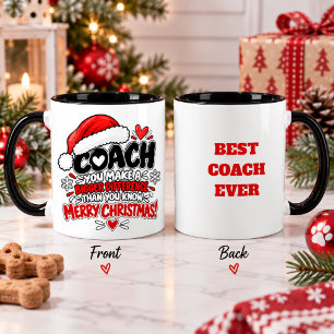 Lustiges sarkastisches Coach-Weihnachtsgeschenk zu Tasse