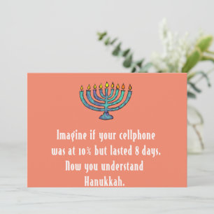 Lustiges sarkastisches Hanukkah Chanukah Handy-Zit Einladung