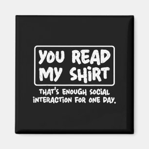 Lustiges sarkastisches Introvertierten-Humor-Zitat Magnet