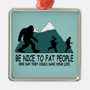 Lustiges Sasquatch Silbernes Ornament