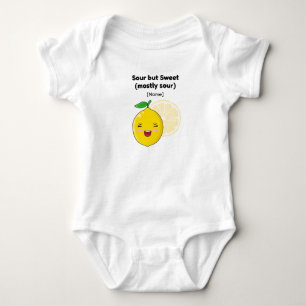 Lustiges "Sauer aber süß"-Limonen-Baby-Shirt Baby Strampler