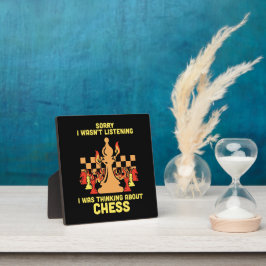 Lustiges Schach-Zitat-Geschenk für Schachspieler & Fotoplatte