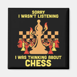 Lustiges Schach-Zitat-Geschenk für Schachspieler & Magnet