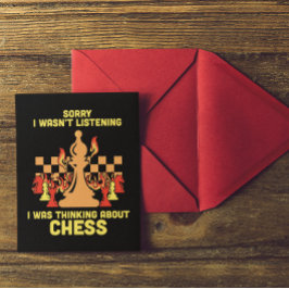 Lustiges Schach-Zitat-Geschenk für Schachspieler & Postkarte