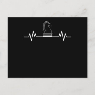 Lustiges Schachfiguren-Schachspieler-Geschenk für Postkarte