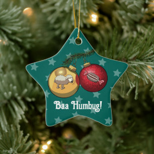 Lustiges Schaf Weihnachten Süßigkeit Baa Humbug Ca Keramik Ornament