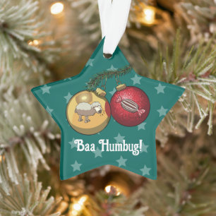 Lustiges Schaf Weihnachten Süßigkeit Baa Humbug Ca Ornament
