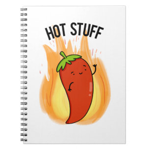 Lustiges scharfes rotes Chili-Pfeffer-Pun Notizblock