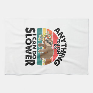 Lustiges Schlaf Faultier T-Shirt Alles, was du tun Geschirrtuch
