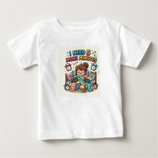 Lustiges Schlaf-T-Shirt – Ich brauche 5 Minuten me Baby T-shirt