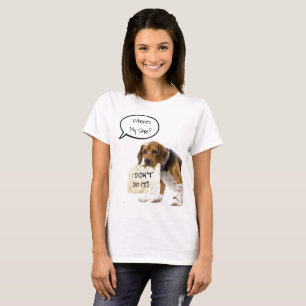 Lustiges schlechtes Hund Welpe Wo ist mein Schuh T T-Shirt
