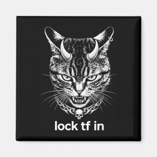 Lustiges Schloss tf in Katzen-Grafik motivierend R Magnet