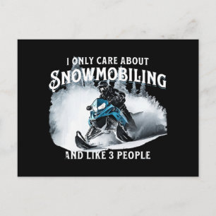 Lustiges Schneemobilfahren Schneemobil Feiertagspostkarte