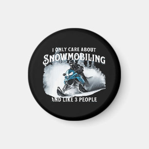 Lustiges Schneemobilfahren Schneemobil Magnet
